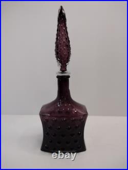 Vintage Amethyst Hand blown Genie Decanter