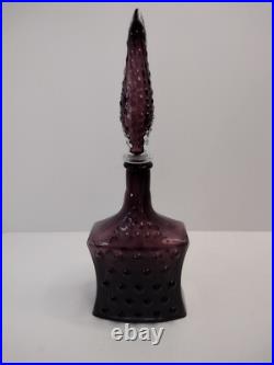 Vintage Amethyst Hand blown Genie Decanter