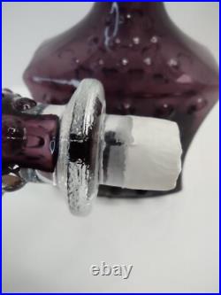 Vintage Amethyst Hand blown Genie Decanter