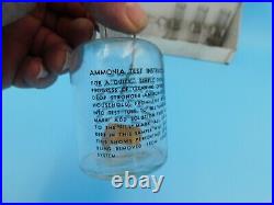 Vintage Ammonia Saturation Testing Kit Glass Bottle Decanter w 5 Vials in Case