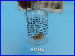 Vintage Ammonia Saturation Testing Kit Glass Bottle Decanter w 5 Vials in Case