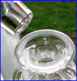 Vintage Anglo Irish Cut Crystal Glass Decanter Pair