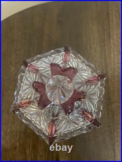 Vintage Anna Hutte Germany Lead Crystal Decanter Set Cranberry Flash 7pc