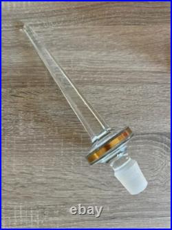 Vintage Antique Bohemian Cranberry to Clear Cut Glass Decanter with Stopper 20