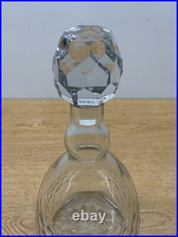 Vintage Antique Clear Cut Crystal Glass Liquor Decanter With Stopper Baccarat