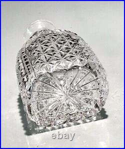 Vintage Antique Crystal Cut Decor Alcohol Water Glass Decanter Carafe Bottle Old
