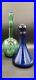 Vintage-Apple-Green-Cobalt-Blue-Glass-Decanters-With-Glass-Stoppers-Barware-01-xmx