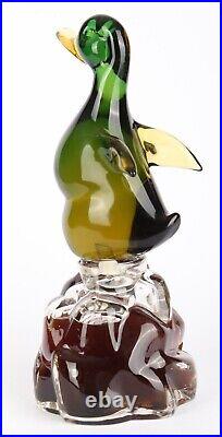 Vintage Archimede Seguso Murano Luxardo Decanter Art Glass Duck Bottle