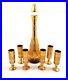Vintage-Ardalt-Italy-Gilded-Gold-Glass-Decanter-6-Glass-Set-Collectible-Barware-01-nnb