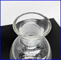Vintage Art Deco Machine Age Cut Glass Decanter Set with Five Cordial Glasses