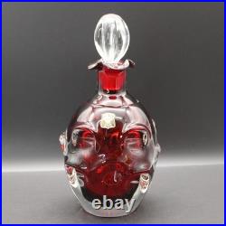 Vintage Aseda Bo Borgstrom Sweden Ruby Red Art Glass Decanter MCM