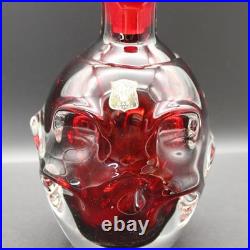 Vintage Aseda Bo Borgstrom Sweden Ruby Red Art Glass Decanter MCM
