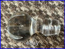 Vintage Atlantis Portugal Crystal Decanter 4 Whiskey Glasses 5 Pc Bar Set