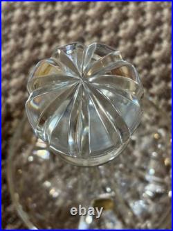 Vintage Atlantis Portugal Crystal Decanter 4 Whiskey Glasses 5 Pc Bar Set