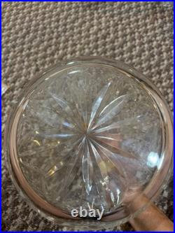Vintage Atlantis Portugal Crystal Decanter 4 Whiskey Glasses 5 Pc Bar Set