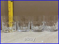 Vintage Atlantis Portugal Crystal Decanter 4 Whiskey Glasses 5 Pc Bar Set