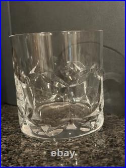 Vintage Atlantis Portugal Crystal Decanter 4 Whiskey Glasses 5 Pc Bar Set