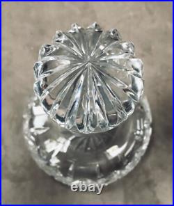 Vintage/Atq. Lead Crystal Decanter w Stopper Alcohol Cut Glass Carafe With Lid