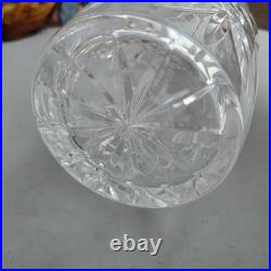 Vintage BEYER West German Unusual Tall Crystal Glass Decanter & Stopper Rare