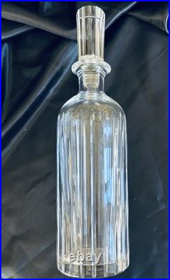 Vintage Baccarat Crystal France Harmonie Whiskey Decanter with Stopper Signed