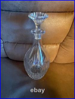 Vintage Baccarat French Crystal Decanter w Stopper Signed Etched Cut Glass