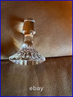 Vintage Baccarat French Crystal Decanter w Stopper Signed Etched Cut Glass