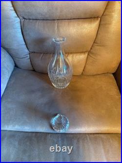 Vintage Baccarat French Crystal Decanter w Stopper Signed Etched Cut Glass
