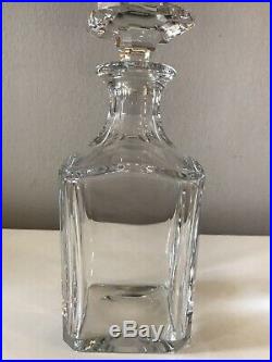 Vintage Baccarat French Crystal Harcourt Whiskey Decanter & Stopper 9