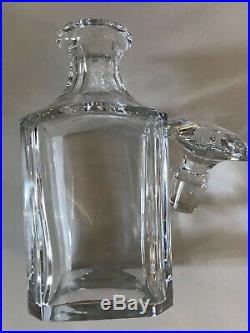 Vintage Baccarat French Crystal Harcourt Whiskey Decanter & Stopper 9