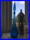 Vintage-Beautiful-Blue-glass-bubble-Genie-Bottle-made-in-italy-Decanter-Empoli-01-yct