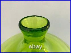 Vintage Bischoff Decorative Glass Decanter Mid Century Modern Art Glass