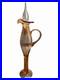 Vintage-Bischoff-Hand-Blown-Glass-Decanter-Amber-Ewer-w-Stopper-22-Tall-MCM-01-wq