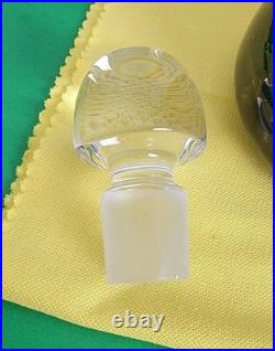 Vintage Bischoff MCM Amber Controlled Bubble Glass Decanter 12.5 Tall