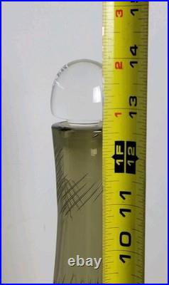 Vintage Bischoff MCM Amber Controlled Bubble Glass Decanter 12.5 Tall