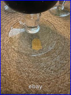 Vintage Blefeld & Co Emerald Green Decanter & 6 Wine Glass Set