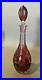 Vintage-Bleikristall-Hand-Etched-Cranberry-Cutback-Art-Glass-13-5-Decanter-01-ahw
