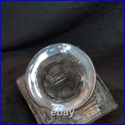 Vintage Blenko 1962 Clear Strata Block Glass Decanter with Glass Stopper Vintage Blenko 1962 Clear Strata Block Glass Decanter with Glass Stopper