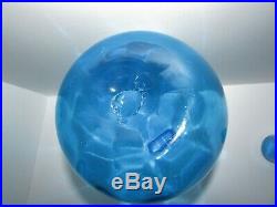 Vintage Blenko #6416 Blue Art Glass Decanter 708