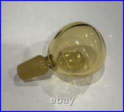 Vintage Blenko #6935 Lemon Yellow Art Glass Decanter Joel Myers MCM Orig Stopper