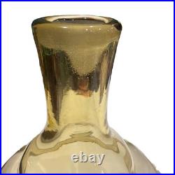 Vintage Blenko #6935 Lemon Yellow Art Glass Decanter Joel Myers MCM Orig Stopper Vintage Blenko #6935 Lemon Yellow Art Glass Decanter Joel Myers MCM Orig Stopper