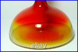 Vintage Blenko Amberina Glass Decanter with Stopper