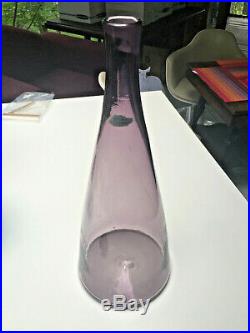 Vintage Blenko Art Glass #920L Amethyst or ROSE Decanter NO TOP