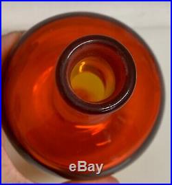 Vintage Blenko Art Glass Tangerine 657 Decanter 59712