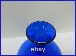 Vintage Blenko Blue MID Century Decanter Bottle