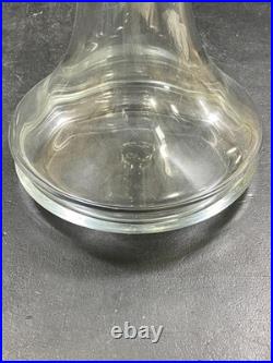 Vintage Blenko Clear Glass Decanter With Stopper. 23.5