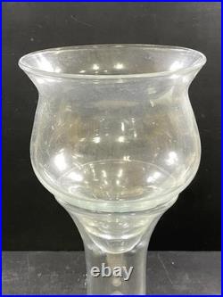 Vintage Blenko Clear Glass Decanter With Stopper. 23.5