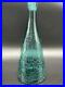 Vintage-Blenko-Crackle-Glass-920M-Sea-Foam-Green-Aqua-Teal-Blue-Decanter-MCM-01-twt