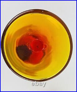 Vintage Blenko Glass 7118 Decanter in Tangerine Uncommon Nickerson Design