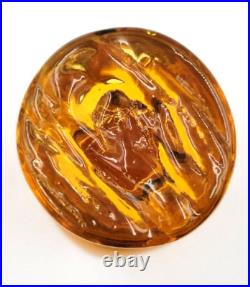 Vintage Blenko Glass 7915s Textured Wheat Barnwood Collection Decanter