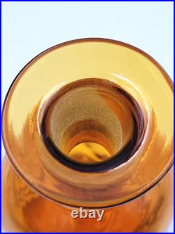 Vintage Blenko Glass 7915s Textured Wheat Barnwood Collection Decanter